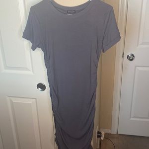 Drawstring Short Sleeve Stretchy Ruched Bodycon Sexy Mini Dress